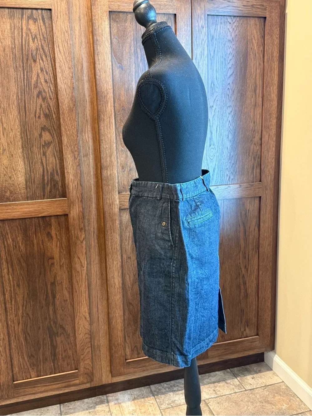 J. Crew Dark Denim Classic Mini Skirt